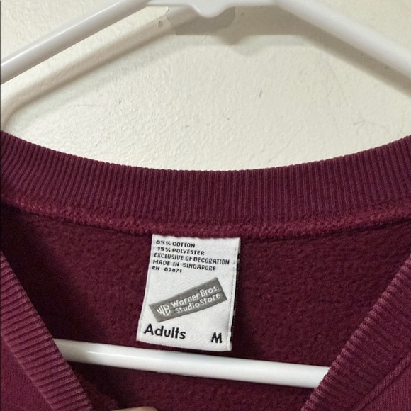 Warner Bros. Burgundy Tweety Crew Neck Sweater 90’s - Picture 3 of 3